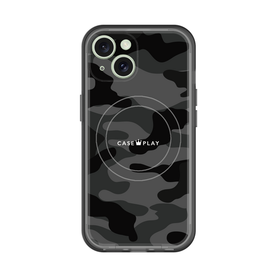 スリムプロテクションプレミアムケース with MagSafe［ Camouflage - Black ］