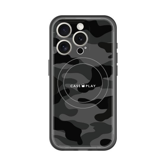 スリムプロテクションプレミアムケース with MagSafe［ Camouflage - Black ］