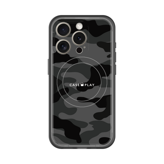 スリムプロテクションプレミアムケース with MagSafe［ Camouflage - Black ］