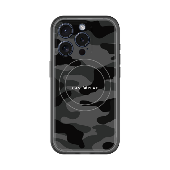 スリムプロテクションプレミアムケース with MagSafe［ Camouflage - Black ］