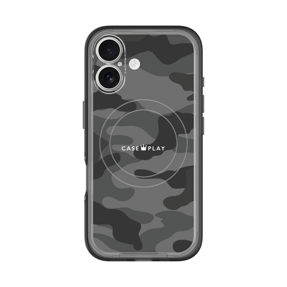 スリムプロテクションプレミアムケース with MagSafe［ Camouflage - Black ］