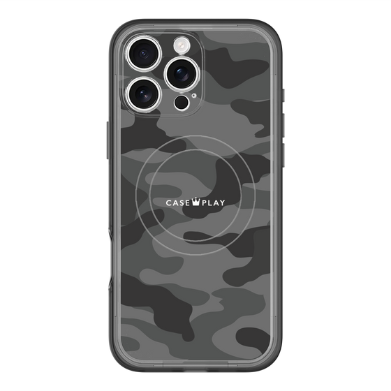 スリムプロテクションプレミアムケース with MagSafe［ Camouflage - Black ］