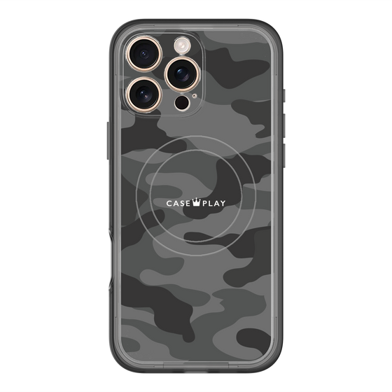 スリムプロテクションプレミアムケース with MagSafe［ Camouflage - Black ］