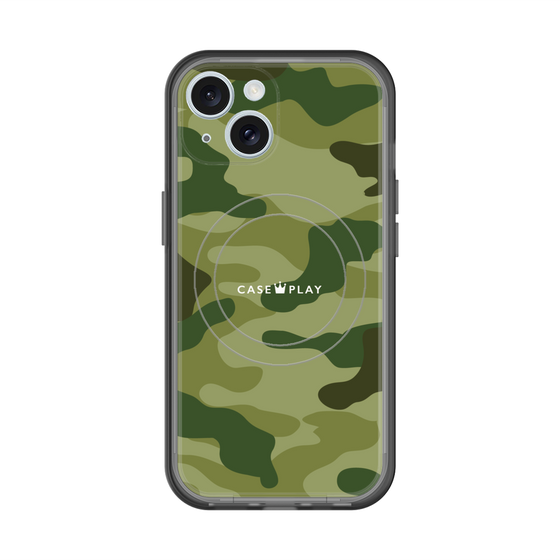 スリムプロテクションプレミアムケース with MagSafe［ Camouflage - Green ］