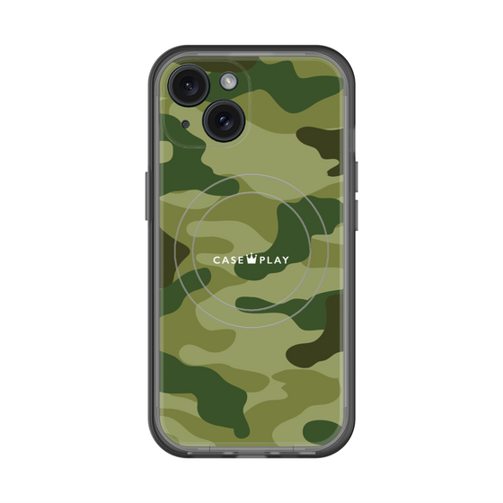 スリムプロテクションプレミアムケース with MagSafe［ Camouflage - Green ］