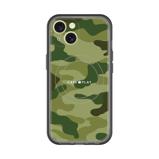 スリムプロテクションプレミアムケース with MagSafe［ Camouflage - Green ］
