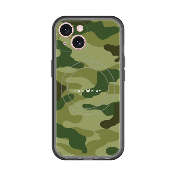 スリムプロテクションプレミアムケース with MagSafe［ Camouflage - Green ］