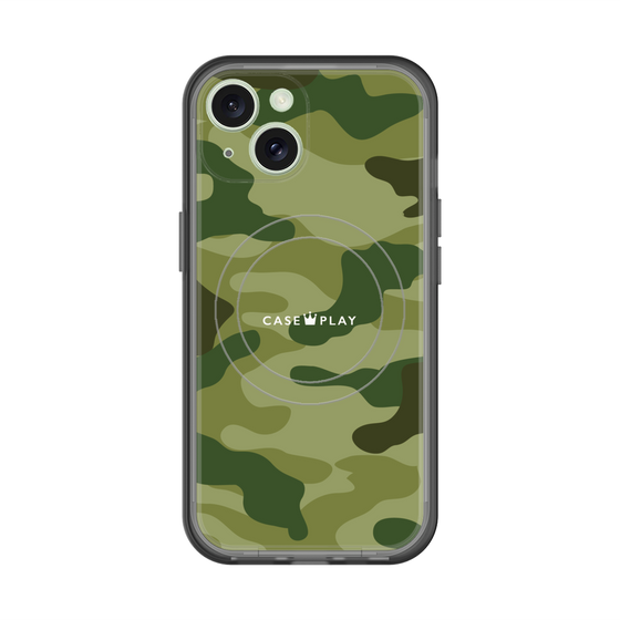 スリムプロテクションプレミアムケース with MagSafe［ Camouflage - Green ］