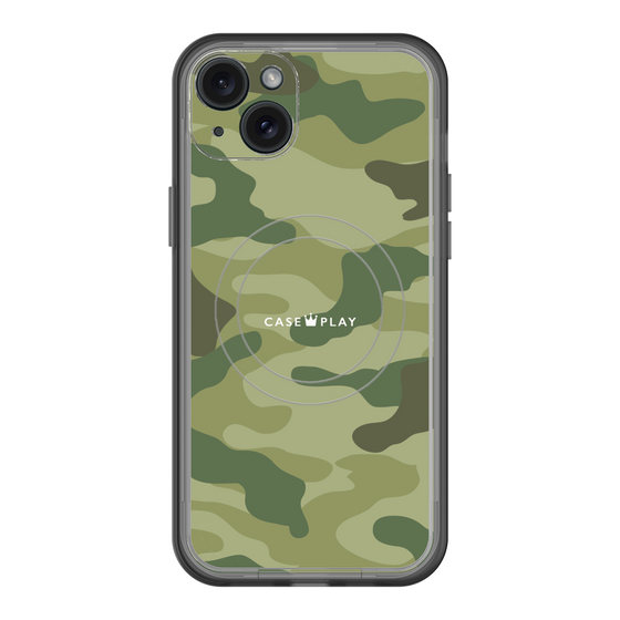 スリムプロテクションプレミアムケース with MagSafe［ Camouflage - Green ］