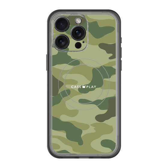 スリムプロテクションプレミアムケース with MagSafe［ Camouflage - Green ］