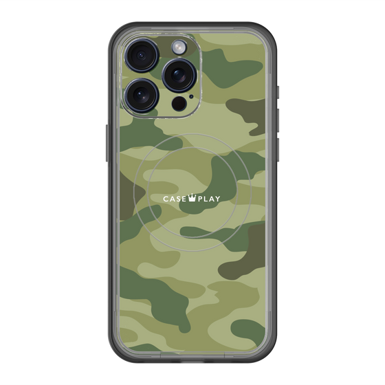 スリムプロテクションプレミアムケース with MagSafe［ Camouflage - Green ］