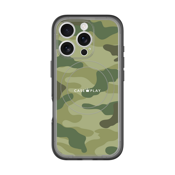スリムプロテクションプレミアムケース with MagSafe［ Camouflage - Green ］