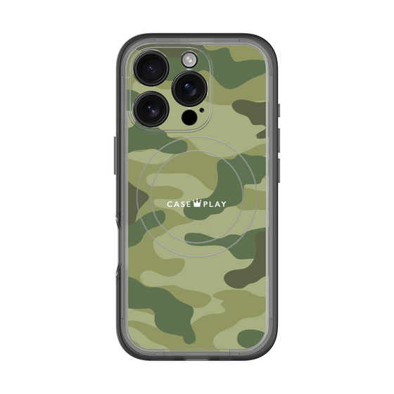 スリムプロテクションプレミアムケース with MagSafe［ Camouflage - Green ］