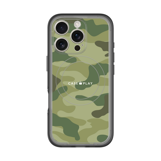 スリムプロテクションプレミアムケース with MagSafe［ Camouflage - Green ］