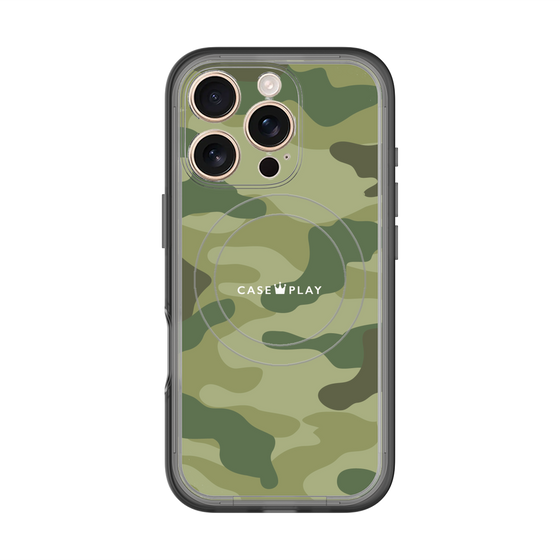 スリムプロテクションプレミアムケース with MagSafe［ Camouflage - Green ］