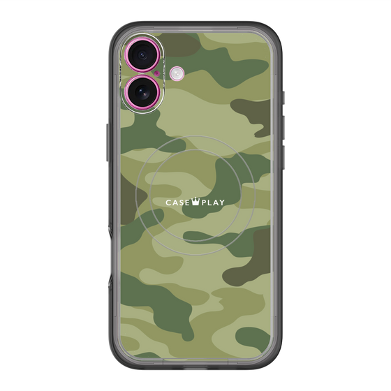 スリムプロテクションプレミアムケース with MagSafe［ Camouflage - Green ］