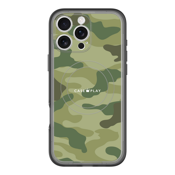 スリムプロテクションプレミアムケース with MagSafe［ Camouflage - Green ］