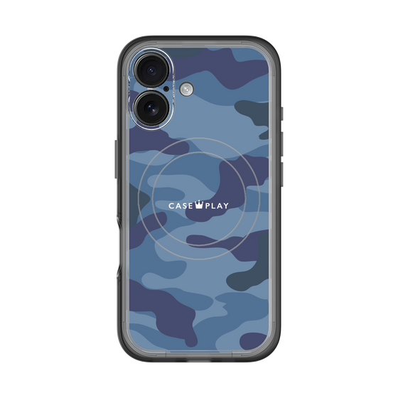 スリムプロテクションプレミアムケース with MagSafe［ Camouflage - Blue ］