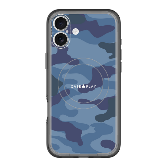 スリムプロテクションプレミアムケース with MagSafe［ Camouflage - Blue ］