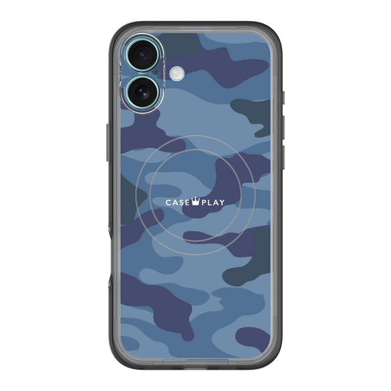 スリムプロテクションプレミアムケース with MagSafe［ Camouflage - Blue ］