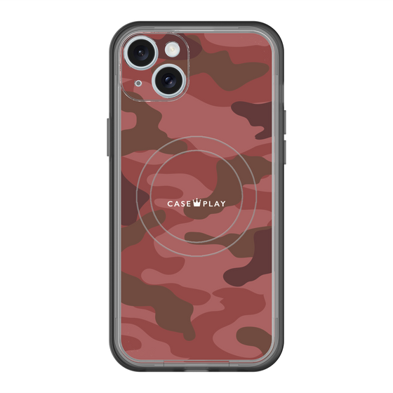 スリムプロテクションプレミアムケース with MagSafe［ Camouflage - Red ］