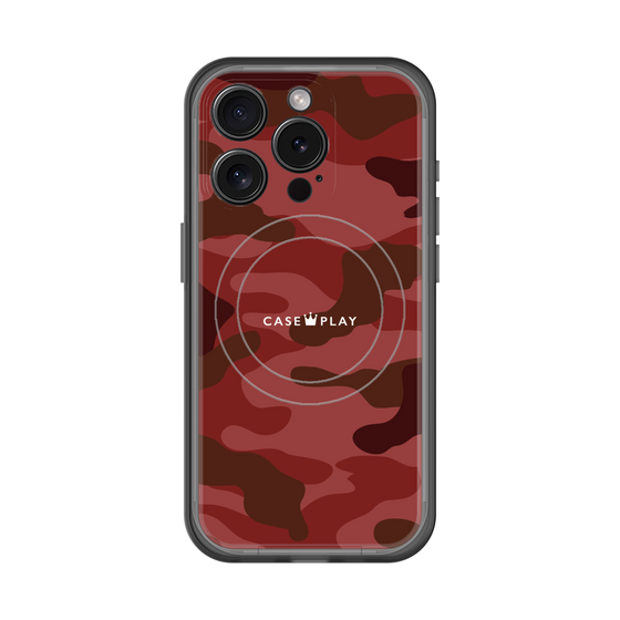 スリムプロテクションプレミアムケース with MagSafe［ Camouflage - Red ］
