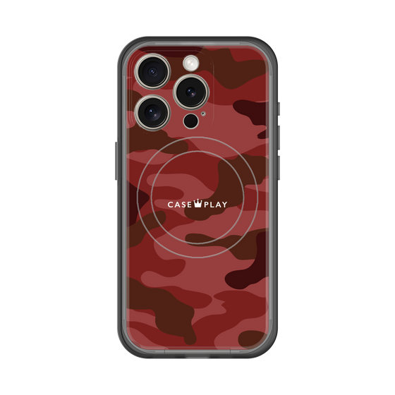 スリムプロテクションプレミアムケース with MagSafe［ Camouflage - Red ］