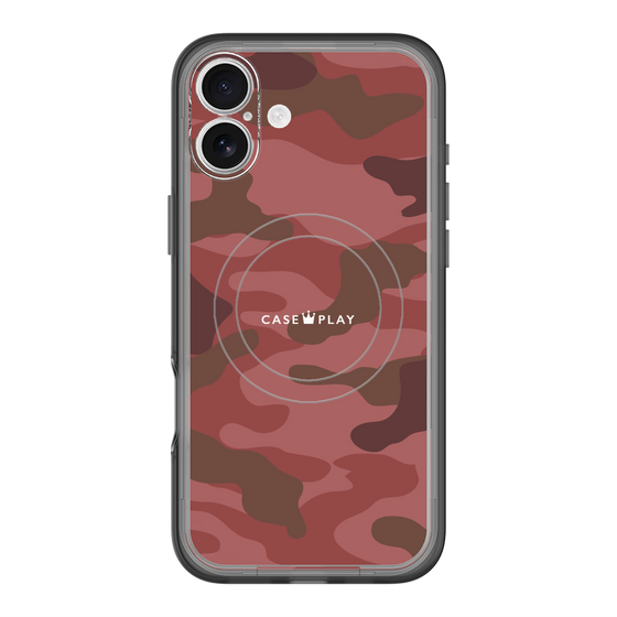 スリムプロテクションプレミアムケース with MagSafe［ Camouflage - Red ］