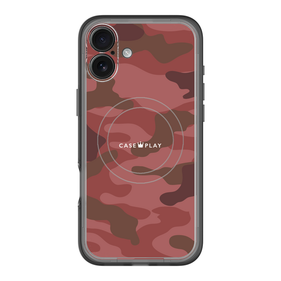スリムプロテクションプレミアムケース with MagSafe［ Camouflage - Red ］