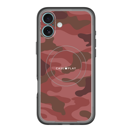 スリムプロテクションプレミアムケース with MagSafe［ Camouflage - Red ］