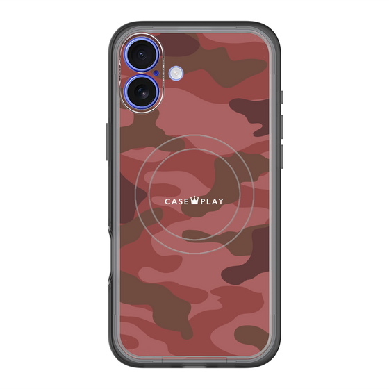 スリムプロテクションプレミアムケース with MagSafe［ Camouflage - Red ］