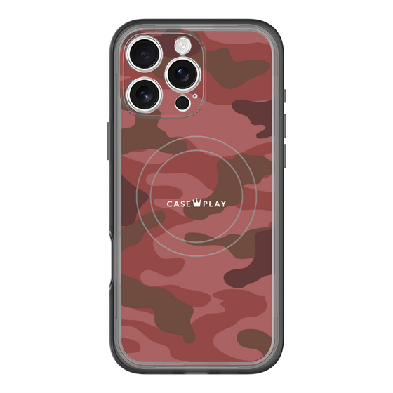 スリムプロテクションプレミアムケース with MagSafe［ Camouflage - Red ］
