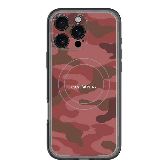 スリムプロテクションプレミアムケース with MagSafe［ Camouflage - Red ］