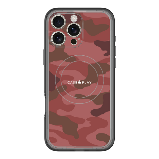 スリムプロテクションプレミアムケース with MagSafe［ Camouflage - Red ］
