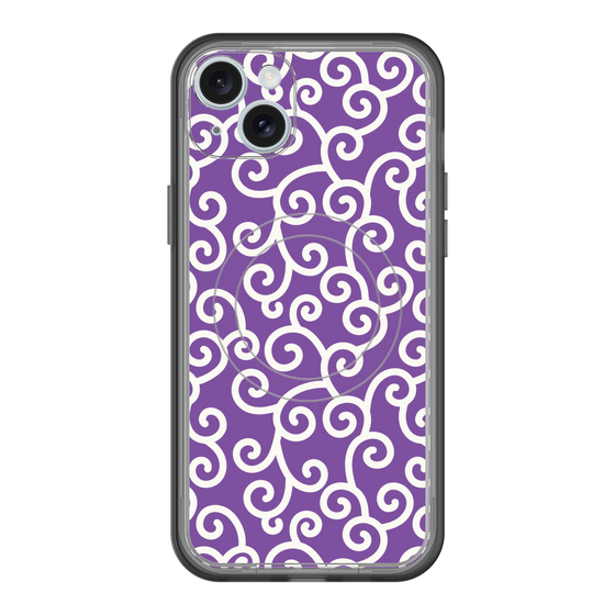 スリムプロテクションプレミアムケース with MagSafe［ 唐草模様 - Purple ］