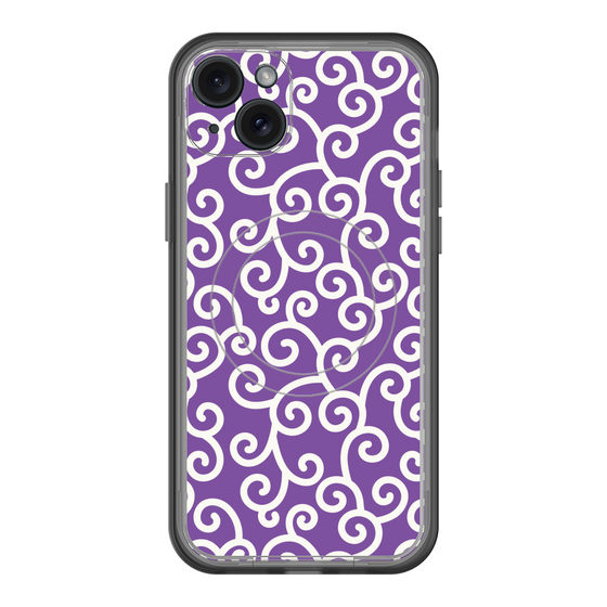 スリムプロテクションプレミアムケース with MagSafe［ 唐草模様 - Purple ］