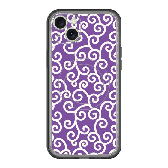 スリムプロテクションプレミアムケース with MagSafe［ 唐草模様 - Purple ］