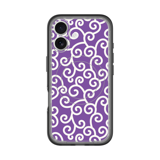スリムプロテクションプレミアムケース with MagSafe［ 唐草模様 - Purple ］