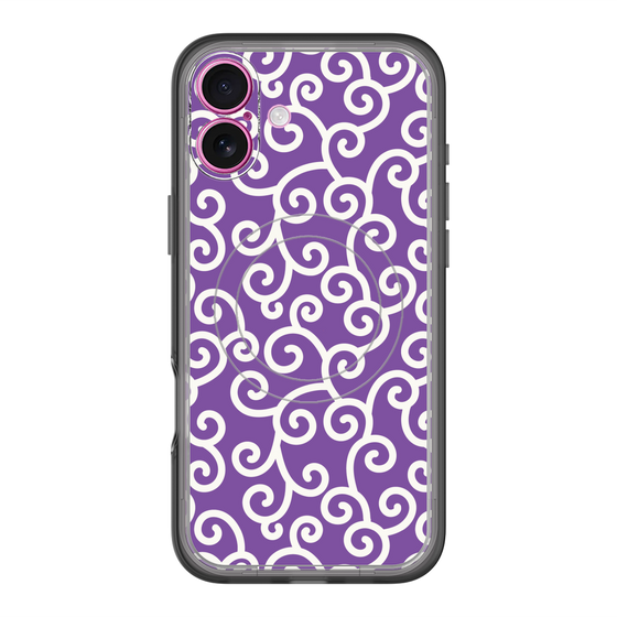 スリムプロテクションプレミアムケース with MagSafe［ 唐草模様 - Purple ］