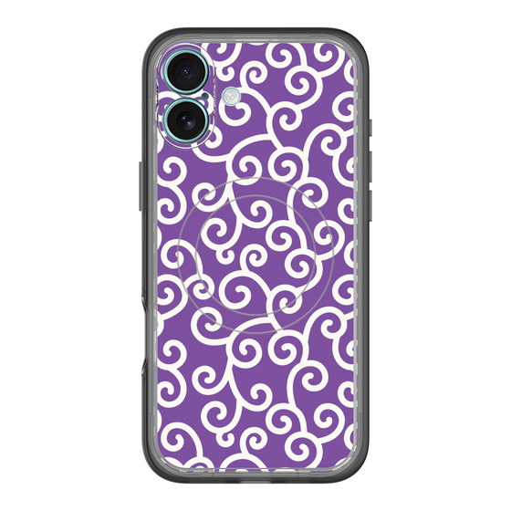 スリムプロテクションプレミアムケース with MagSafe［ 唐草模様 - Purple ］