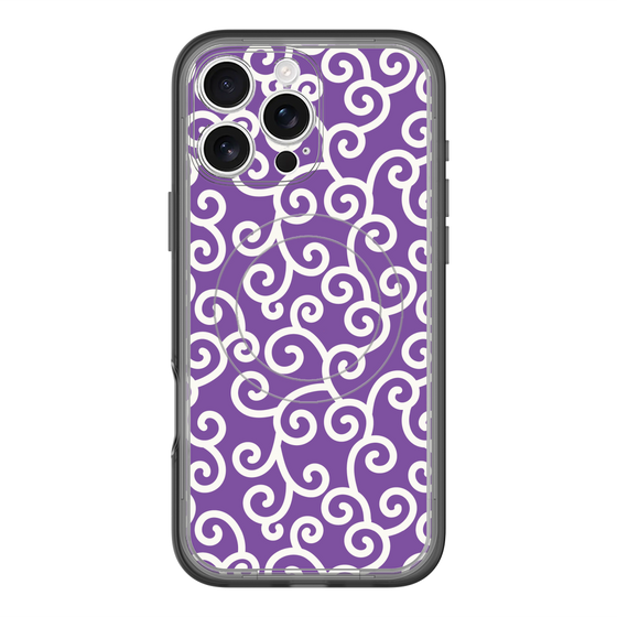 スリムプロテクションプレミアムケース with MagSafe［ 唐草模様 - Purple ］