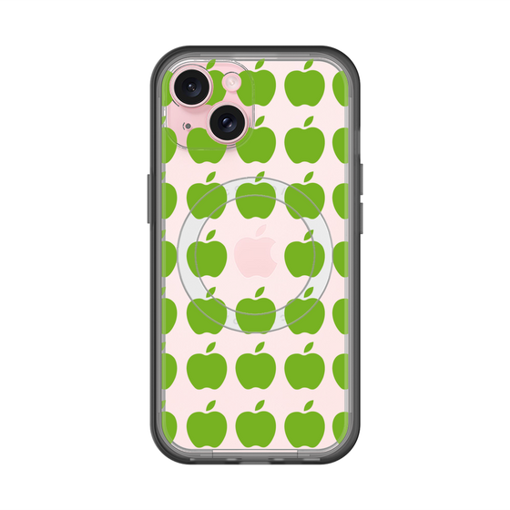 スリムプロテクションプレミアムケース with MagSafe［ Apple - Green ］