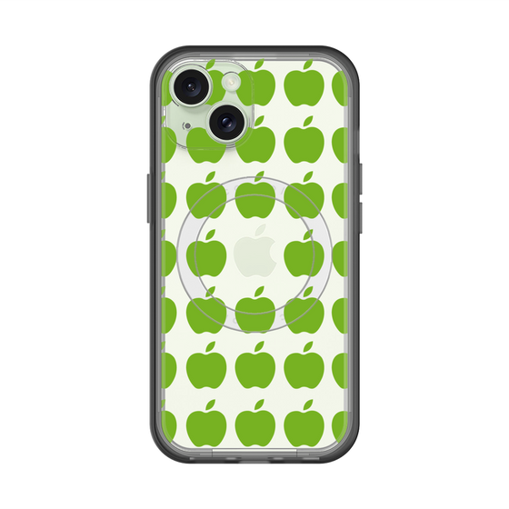 スリムプロテクションプレミアムケース with MagSafe［ Apple - Green ］
