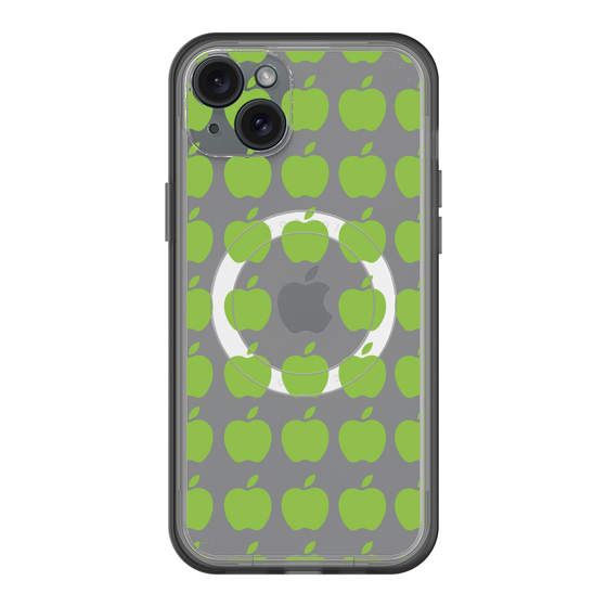 スリムプロテクションプレミアムケース with MagSafe［ Apple - Green ］