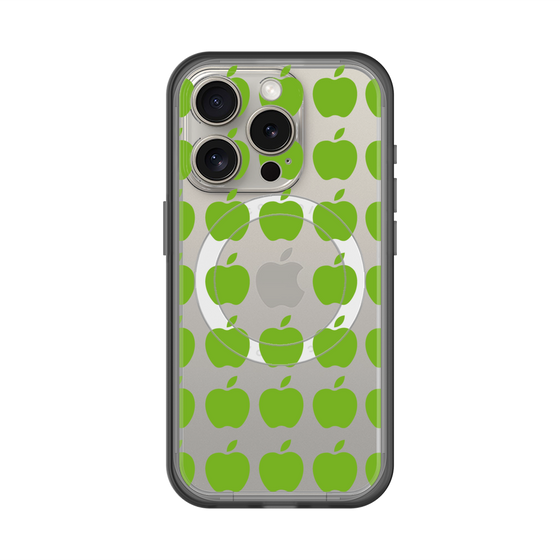 スリムプロテクションプレミアムケース with MagSafe［ Apple - Green ］
