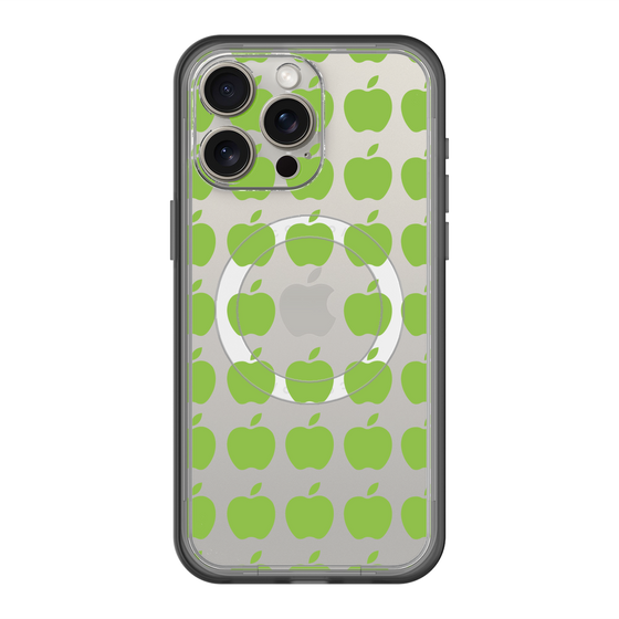 スリムプロテクションプレミアムケース with MagSafe［ Apple - Green ］