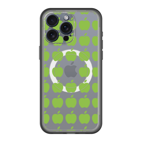 スリムプロテクションプレミアムケース with MagSafe［ Apple - Green ］