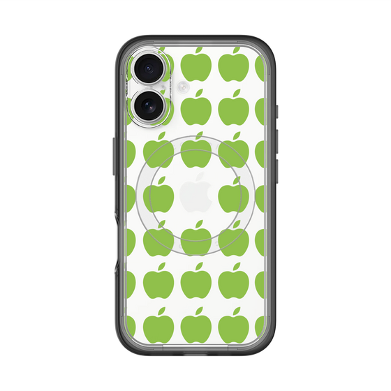 スリムプロテクションプレミアムケース with MagSafe［ Apple - Green ］