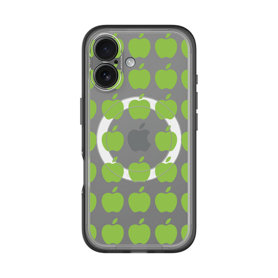 スリムプロテクションプレミアムケース with MagSafe［ Apple - Green ］