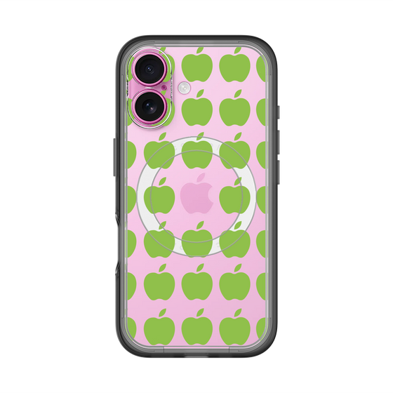 スリムプロテクションプレミアムケース with MagSafe［ Apple - Green ］